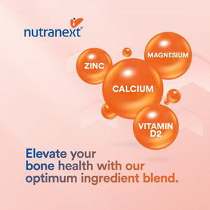 NUTRANEXT® Calcicare l Chewable Calcium Tablets with Vitamin D2, Magnesium & Zinc | Strengthens Bones, Supports Strong Teeth & Promotes Healthy Muscle Contraction | (Veg) Pack of 60 Tablets (Orange & mint)