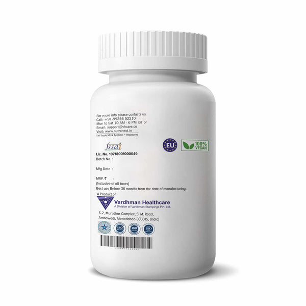 Nutranext® Natural Biotin Plus | Biotin Plus Improves Hair Strength & Skin Radiance | 60 Veg. Tablets
