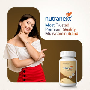 NUTRANEXT® Biotin 10,000 mcg | Enriched with 10,000 MCG Biotin, Zinc & Folic Acid | Healthy, Ultra shiny, Smooth & Voluminous hair | Strong Nails | Healthy skin | 60 Veg. Tablets