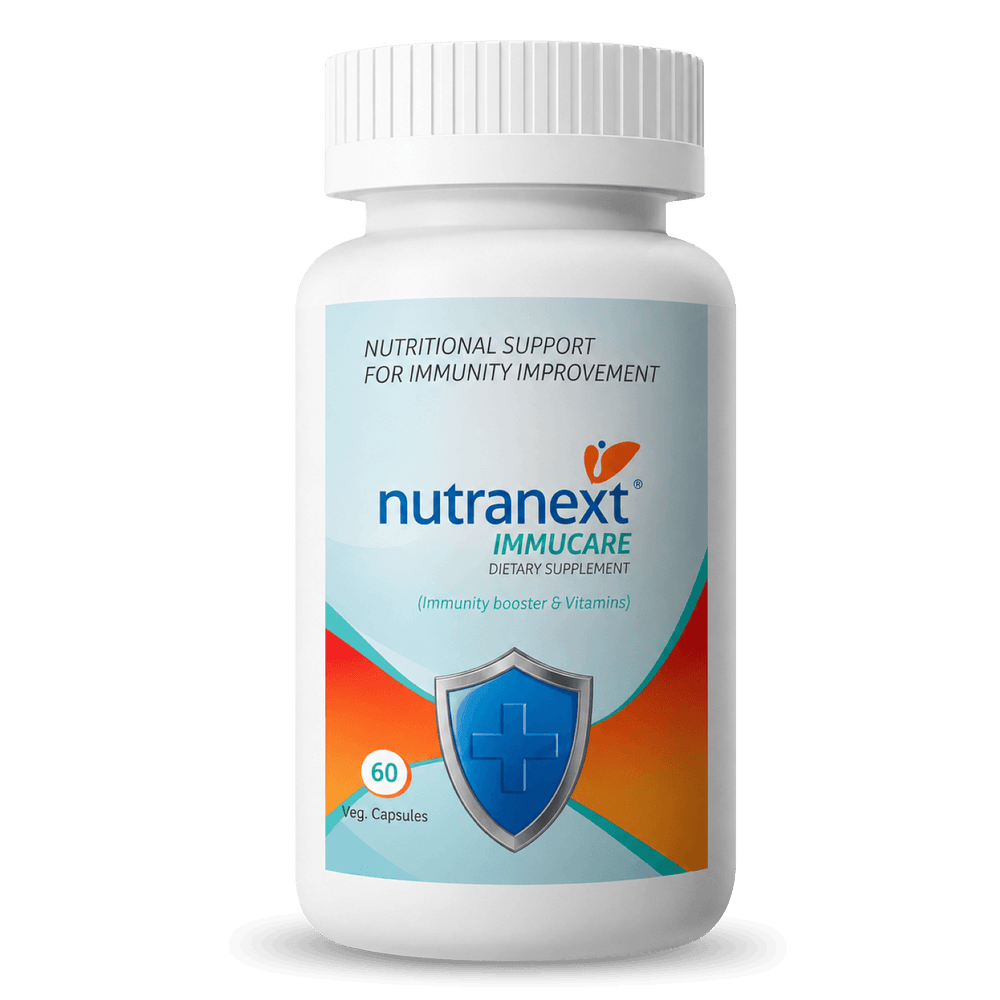 NUTRANEXT® Immucare | Cow Colostrum Nutritional Supplement for Gut Health, To Build Immunity & Overall Health | 60 Veg. Capsules