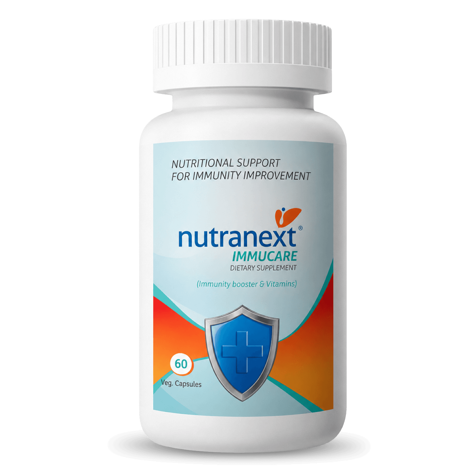 NUTRANEXT® Immucare | Cow Colostrum Nutritional Supplement for Gut Health, To Build Immunity & Overall Health | 60 Veg. Capsules