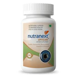 NUTRANEXT® Opticare l 20+ eye vitamins & combination of antioxidants | Overall eye health, protecting eyes, Blue-Light, Glare Sensitivity & Digital Guard Formula | 90 Veg. tablets