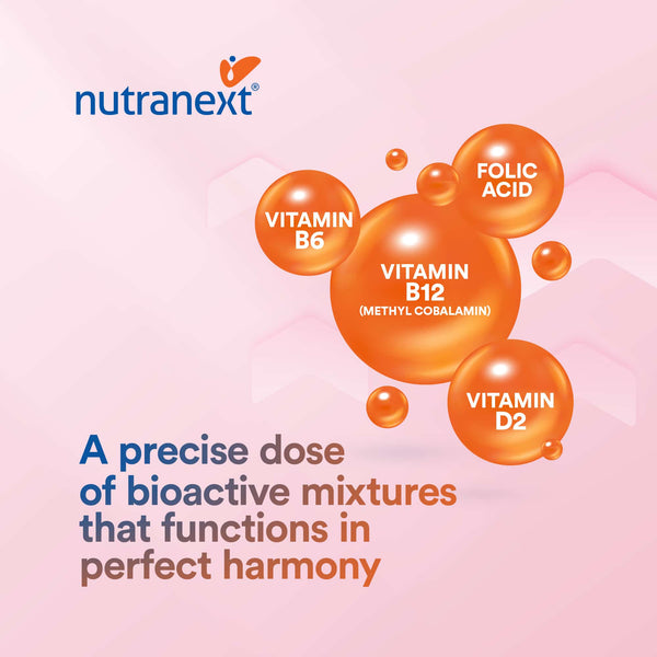 Nutranext® Vitamin B12 Plus | Vitamin B12 Feel Energized and Radiant Every Day | 60 Mouth dissolving tablets | Strawberry Flavor