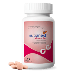 NUTRANEXT® Vitamin B12 1500 MCG (Active form of Methyl cobalamin) Chewable Strawberry Flavor| A blend of Vitamin B12, B6, D3 & Folic acid | Brain, Heart & Cognitive support | 60 Veg. Tablets