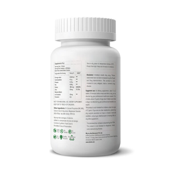 Nutranext® Natural Biotin Plus | Biotin Plus Improves Hair Strength & Skin Radiance | 60 Veg. Tablets - Image 2